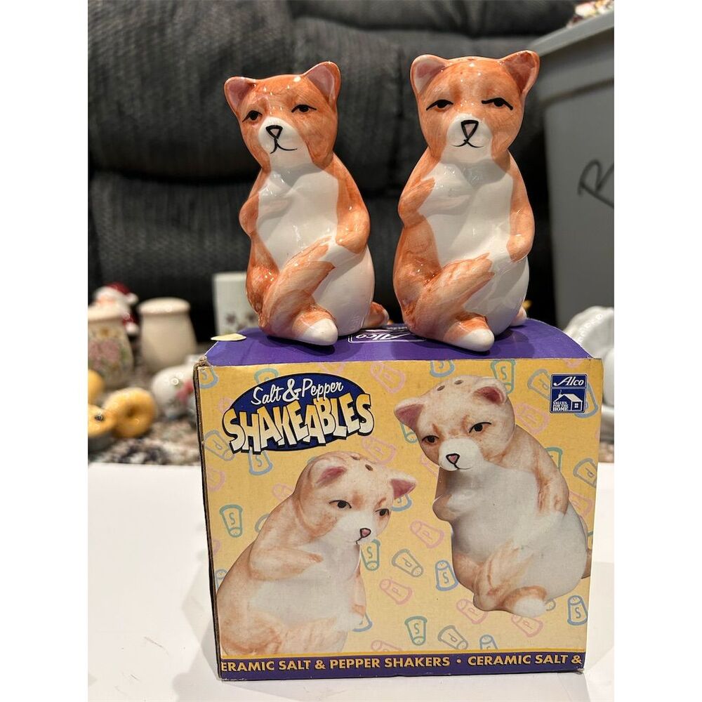 Blippo Ceramic Animal Salt & Pepper Shakers Set of 2 Orange